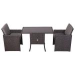 Burford Range Rattan Furniture Set for Balcony Poolside in Brown Rattan