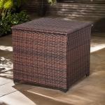 Milan Range Square Storage Box in Grey Rattan Weave