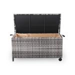 Milan Range Large Storage Box  in Grey / Brown Rattan Weave