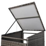 Maldives wheelie bin shed / store in Grey Rattan Weave (WBS-1G)
