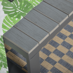CK-03 Vancouver Range RHF Corner Set Charcoal Aluminium Frame With Grey Cushions