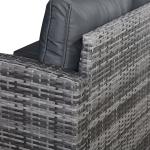 Oxford Range Elite Lhf Corner Sofa Set with Dining Table and Arm Chair in Grey Rattan