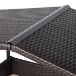 Telluria Mice Wicker Raised Dog House /Rattan Dog Bed for Indoor/Outdoor with Weatherproof Roof and Removable Cushion Lounge in Brown Weave(Z4-Large)