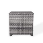 Milan Range Square Storage Box in Grey Rattan Weave